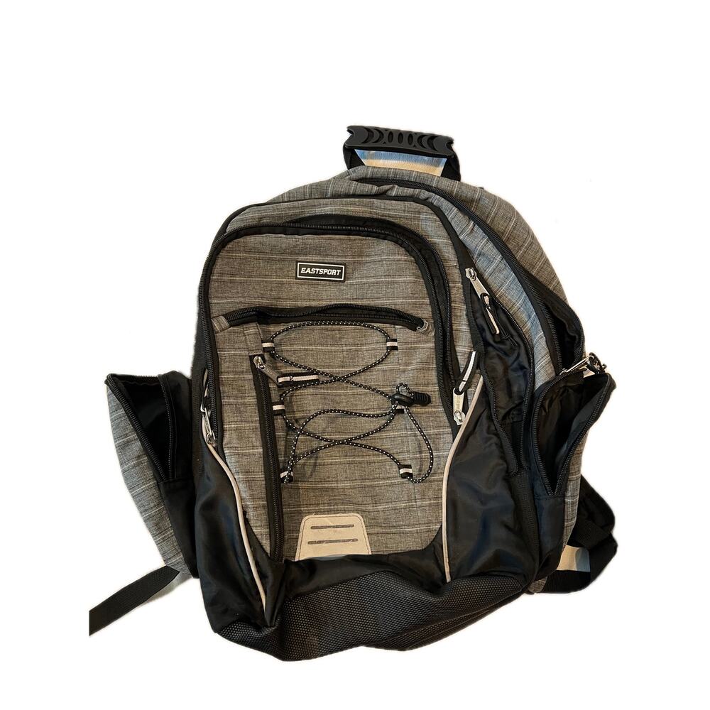 Eastsport Grey Black 2 Section Backpack